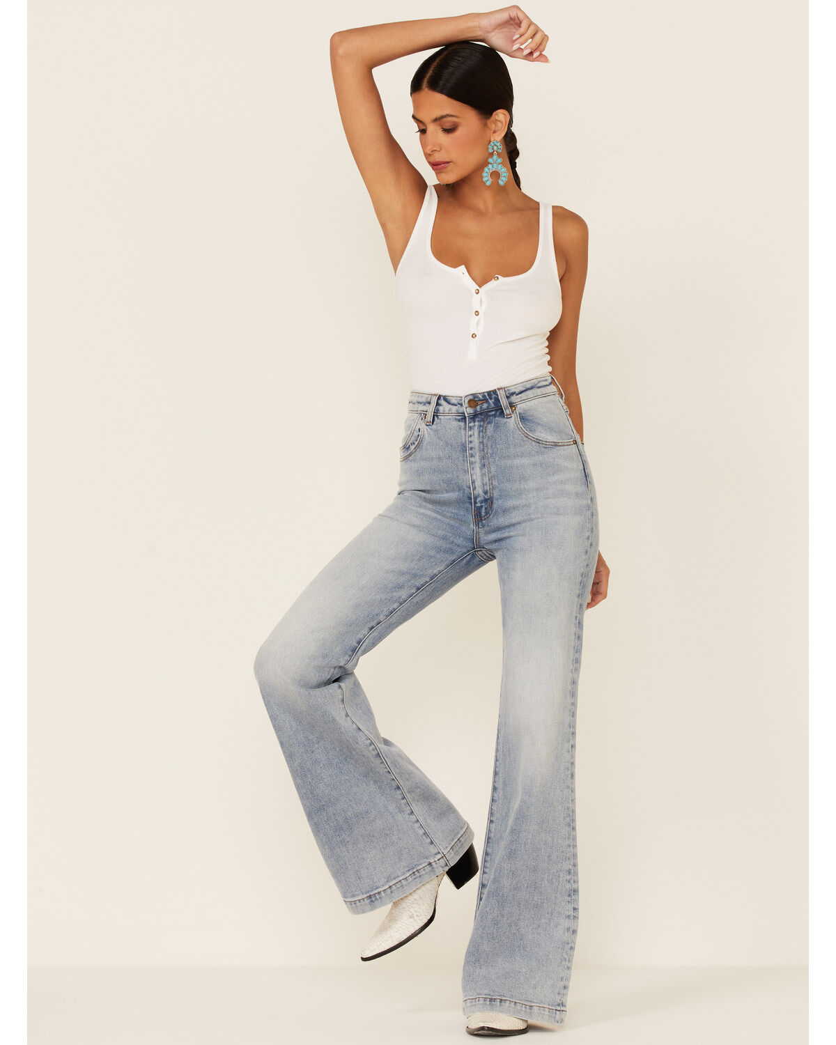 Rolla's Women's East Coast Medium Wash Flare Jeans