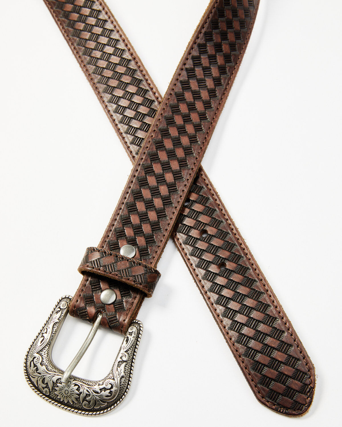 RANK 45® Men's Basketweave Belt with Knife Insert