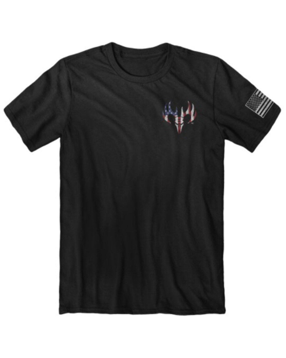 Buck Wear Men's Black Live Free Skull Graphic Short Sleeve T-Shirt
