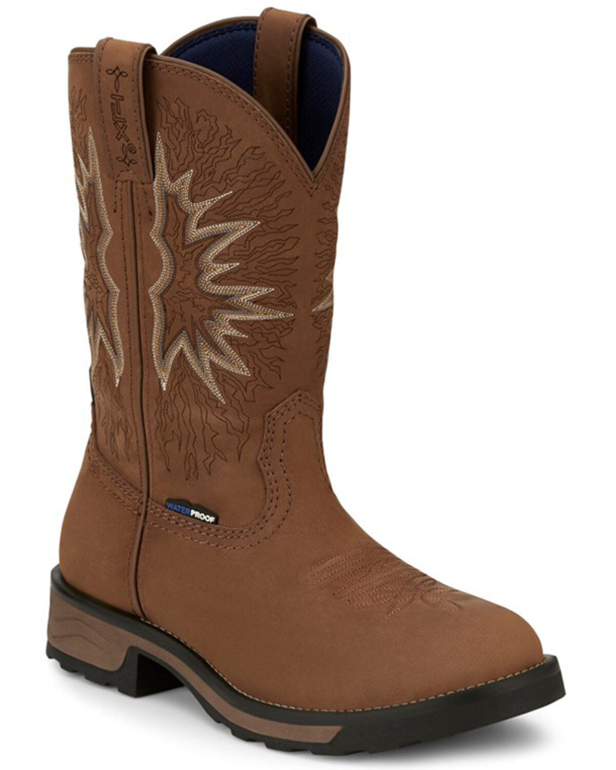 Tony Lama Men's Boom Saddle Cowhide Pull-On Western Work Boots - Soft Toe