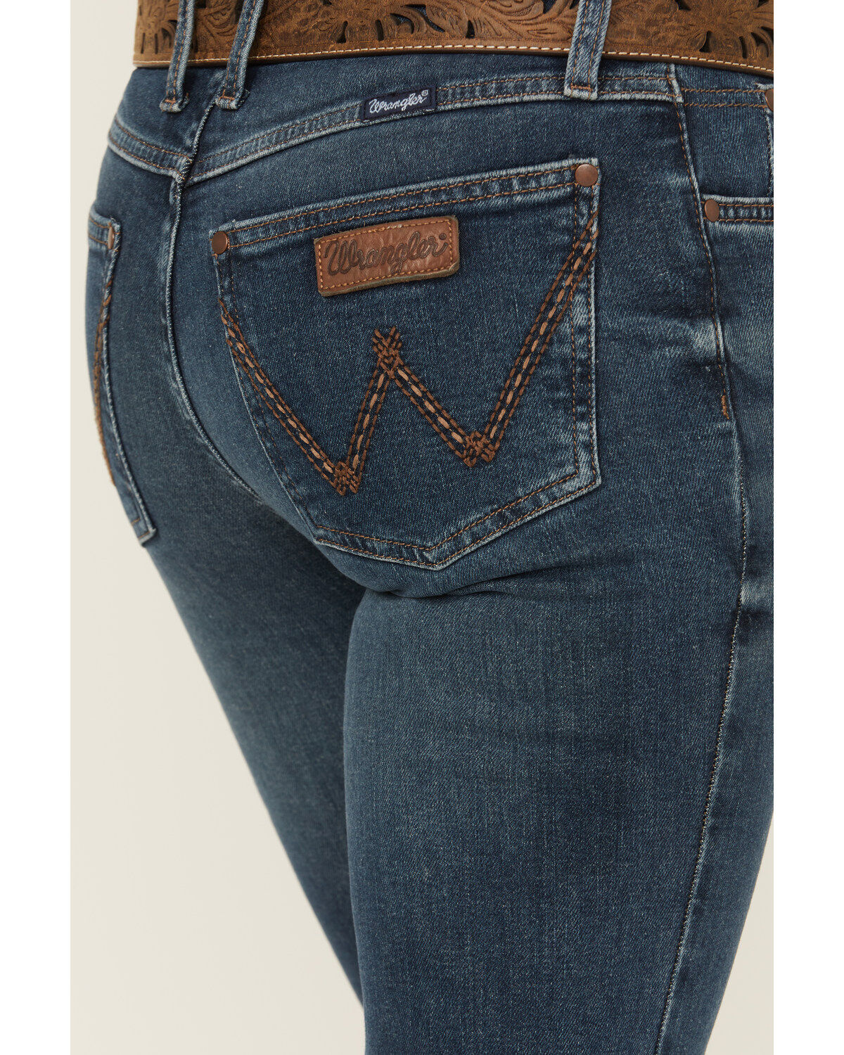 Wrangler Retro Women's Jana Dark Wash Mid Rise Mae Trouser Jeans