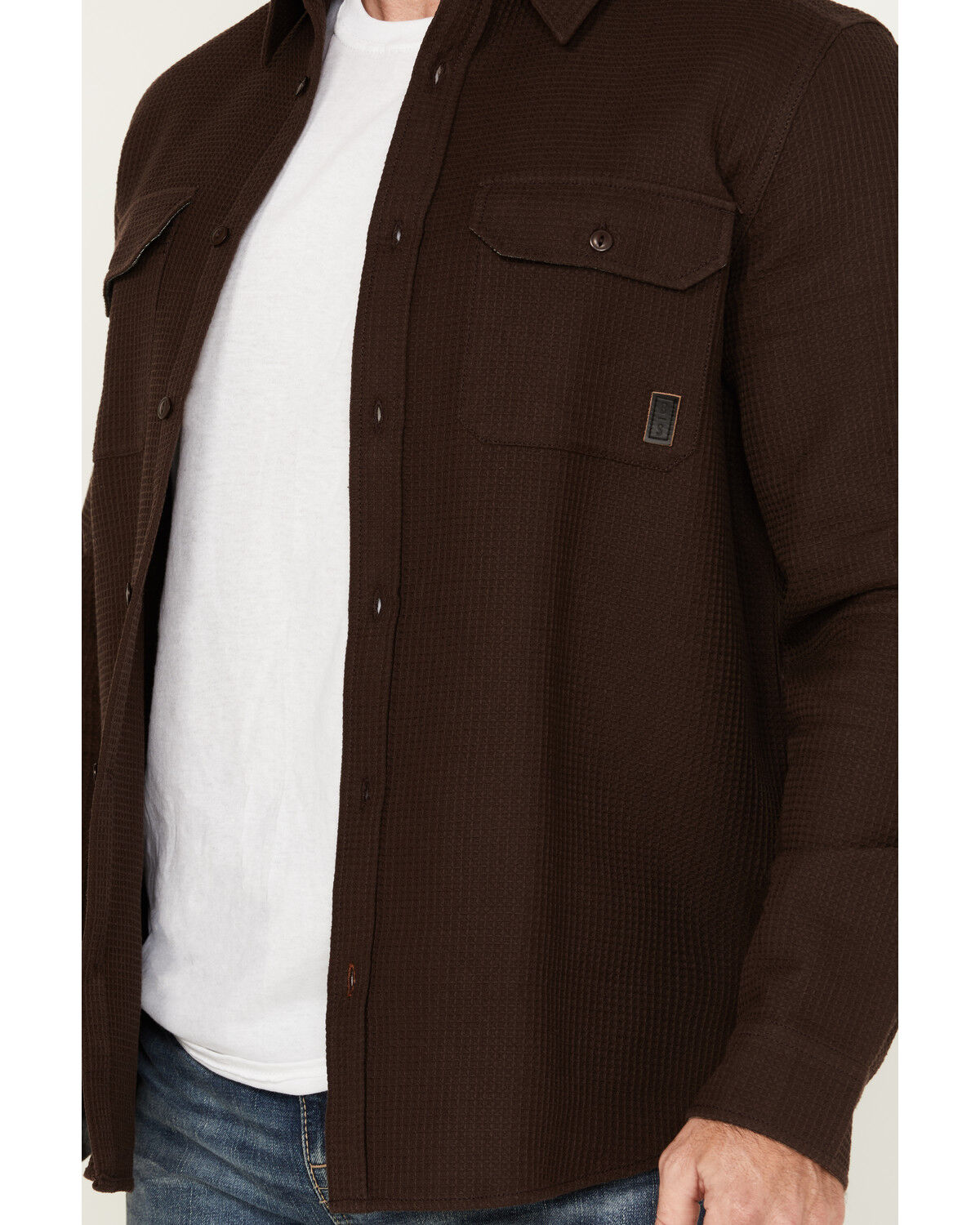 Brothers & Sons Men's Hamilton Solid Long Sleeve Button-Down Western Shirt Jacket