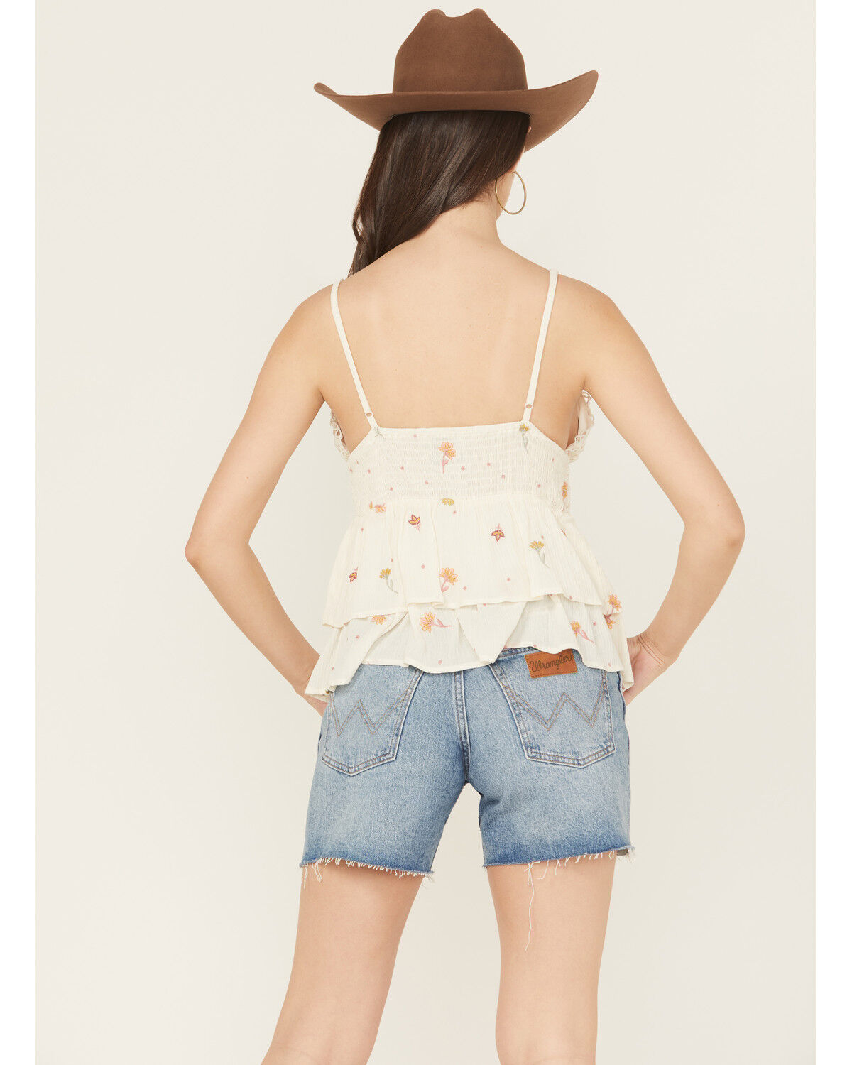 A.T.A.P Women's Crochet Floral Embroidered Sleeveless Tank Top