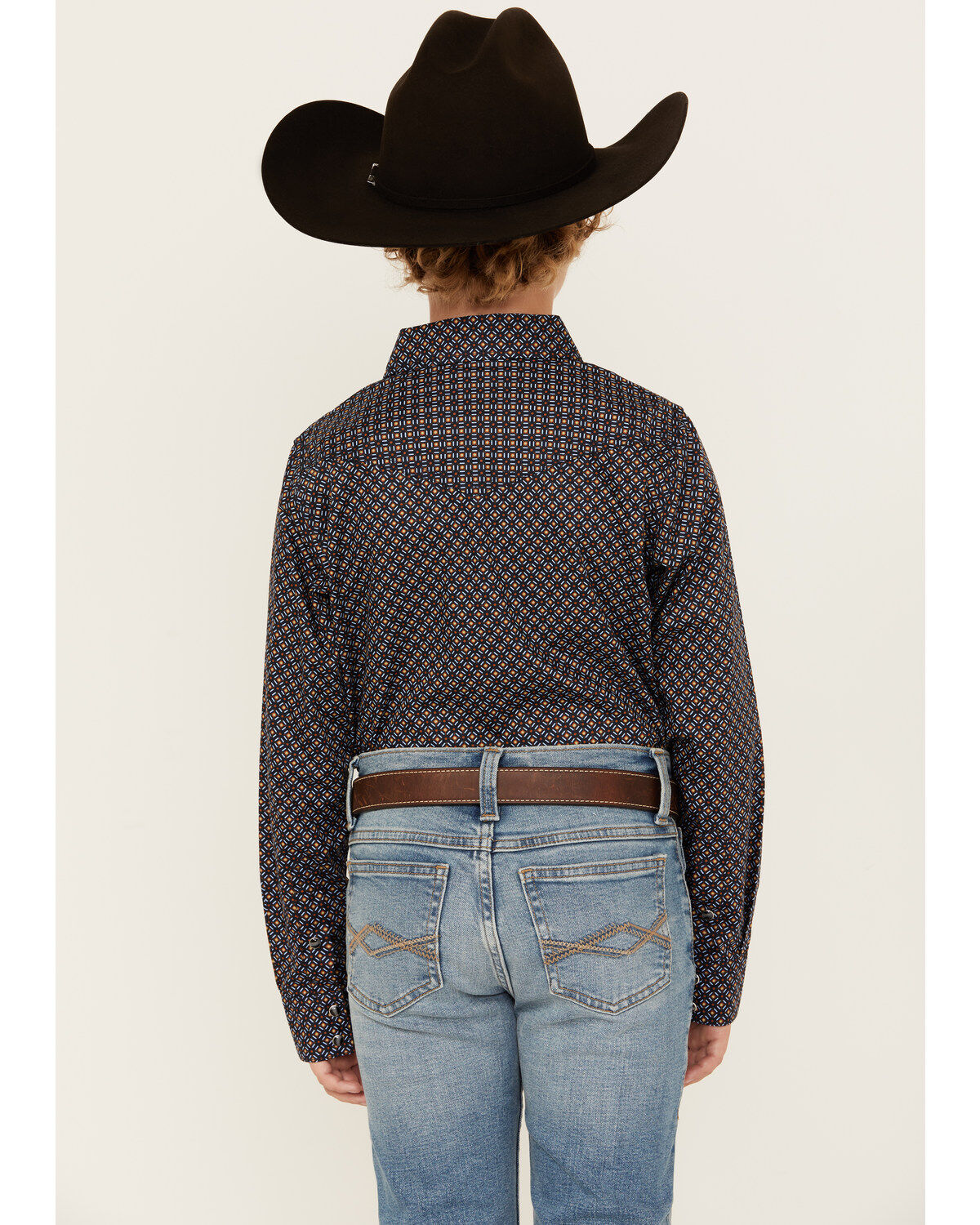 Cody James Boys' Dotted Long Sleeve Snap Western Shirt