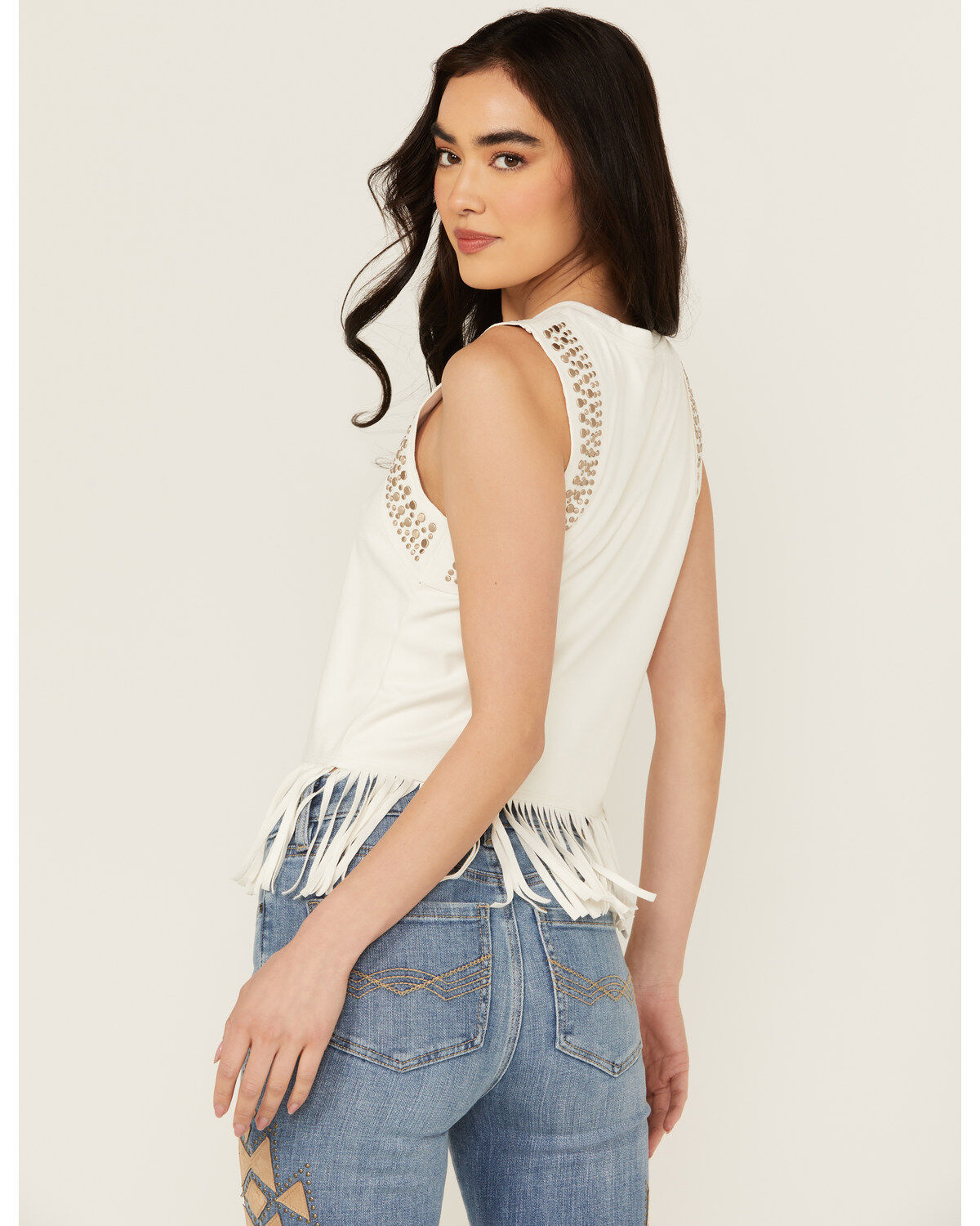 Idyllwind Women's Lillian Studded Fringe Tank Top