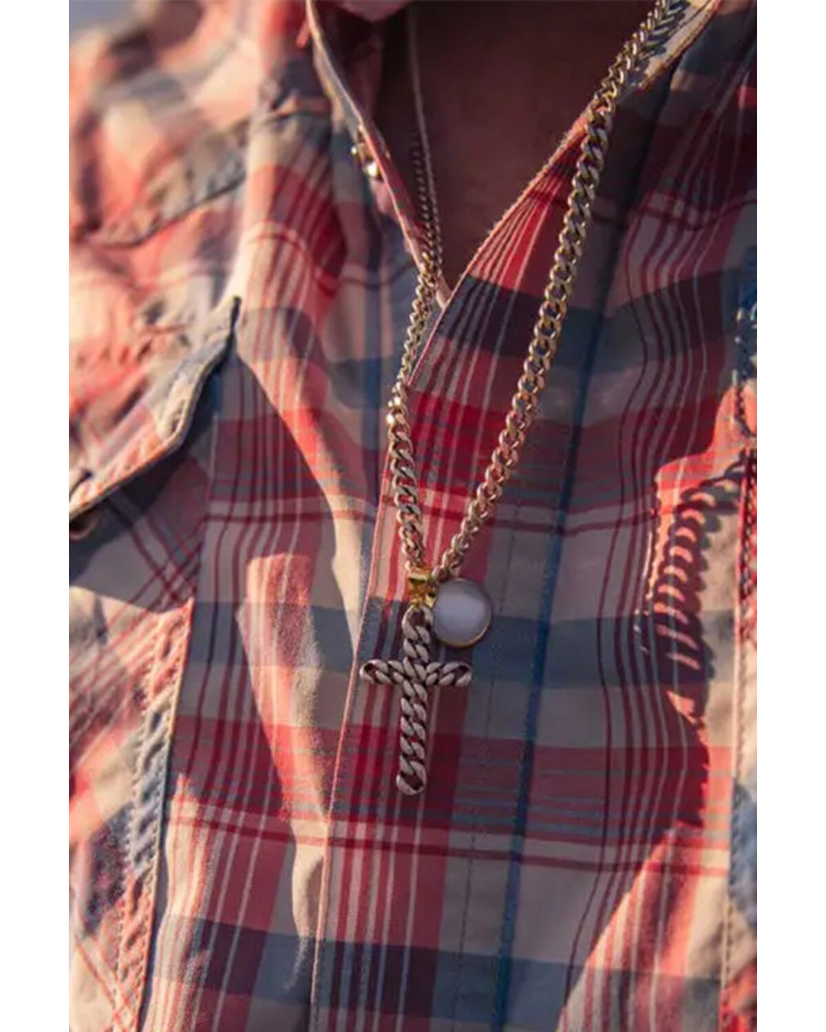 Montana Silversmiths Men's Braided Cross Necklace
