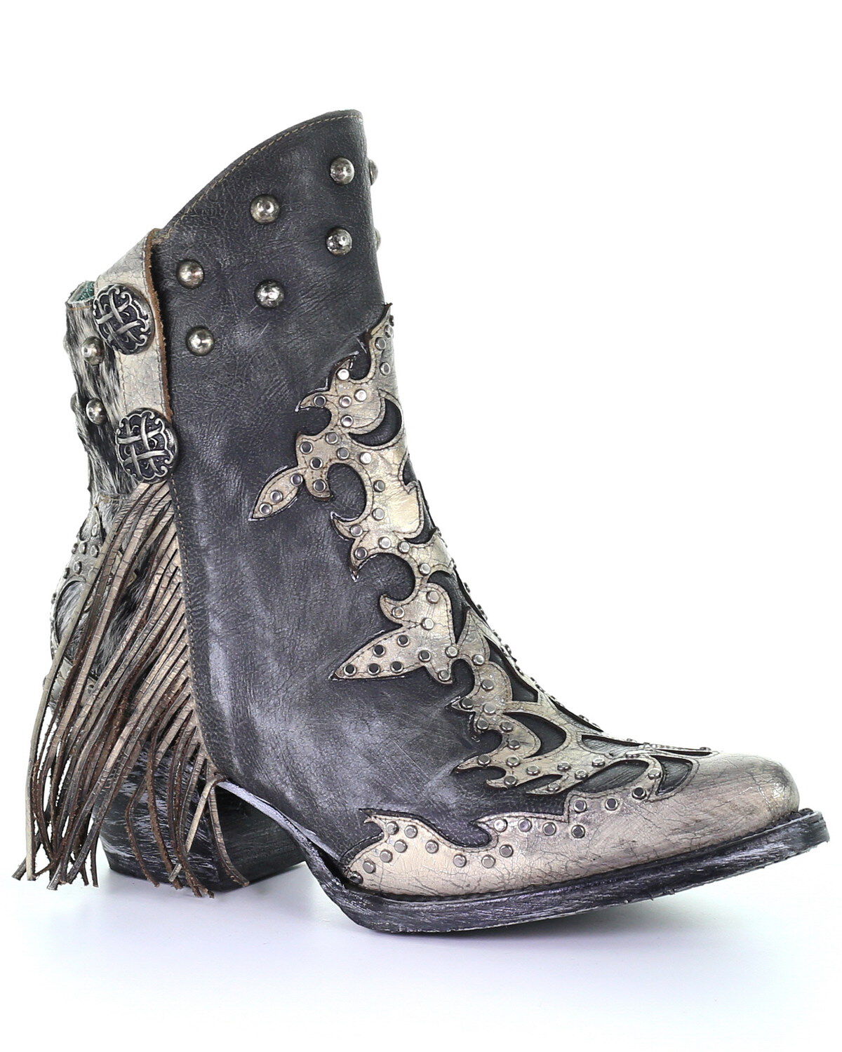 Corral Women's Metallic Overlay Fashion Booties - Round Toe