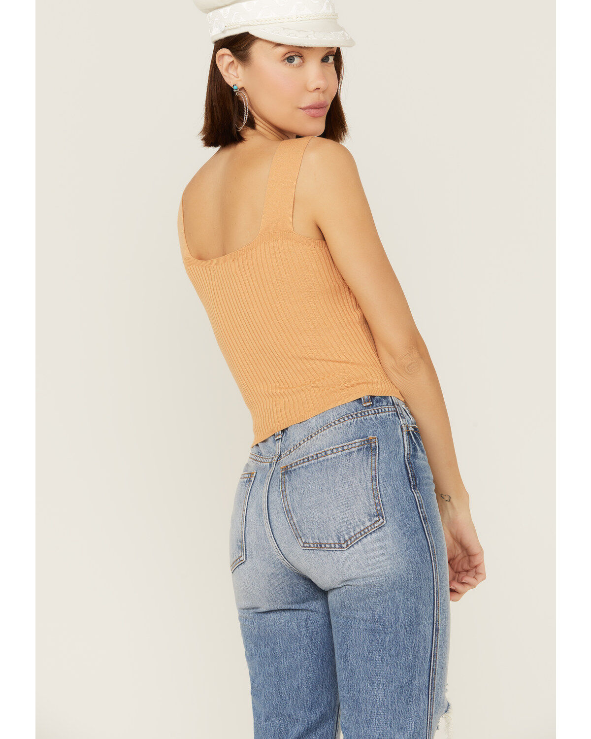 Shyanne Women's Ribbed Knit Sweater Tank Top