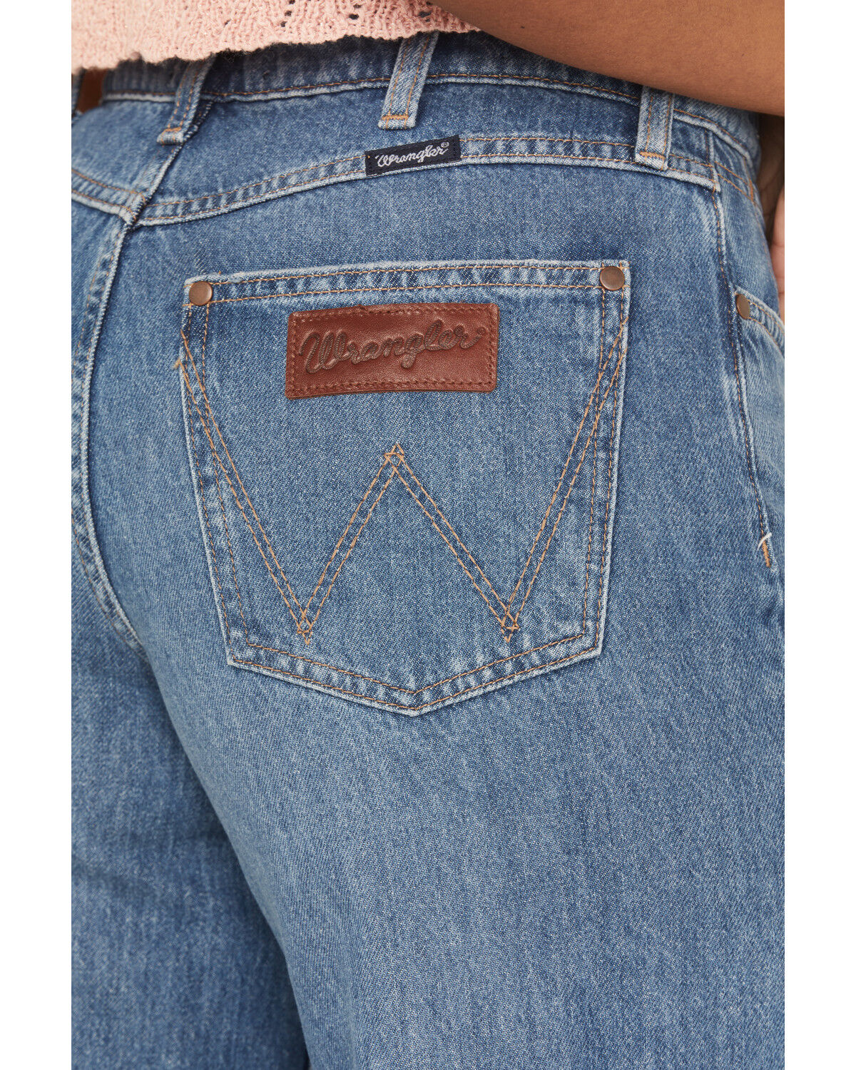 Wrangler Retro Women's Yvette Medium Wash High Rise Wide Leg Denim Jeans