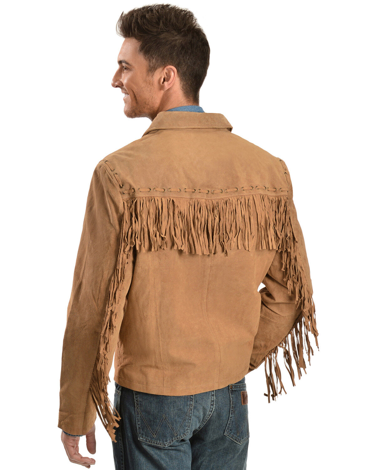 Scully Men's Boar Suede Fringe Jacket