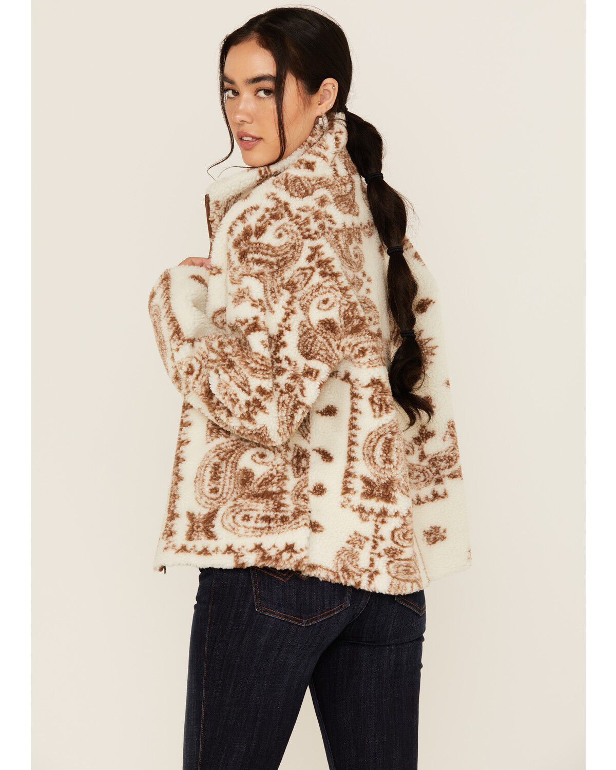 Idyllwind Women's Casey Reversible Faux Suede and Sherpa Zip-Up Jacket