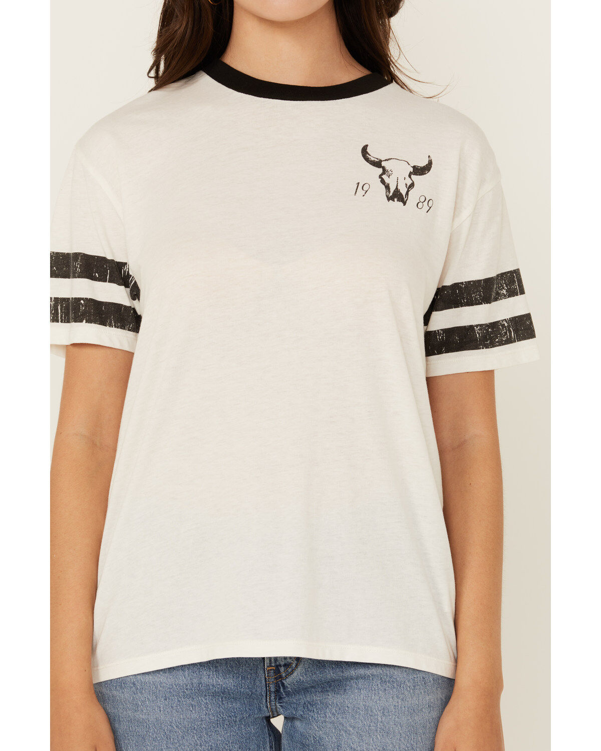 White Crow Women's Steer Head Football Short Sleeve Graphic Tee