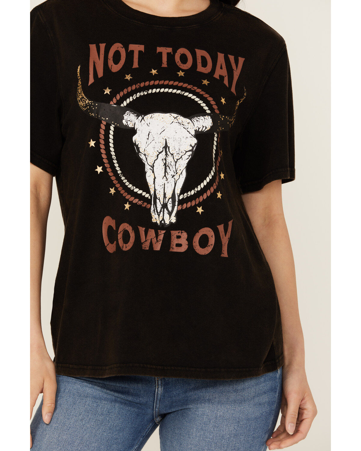 Idyllwind Women's Not Today Cowboy Boyfriend Fit Short Sleeve Graphic Tee