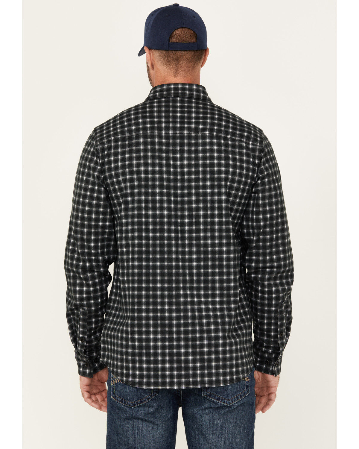 Hawx Men's FR Plaid Print Long Sleeve Button-Down Western Work Shirt