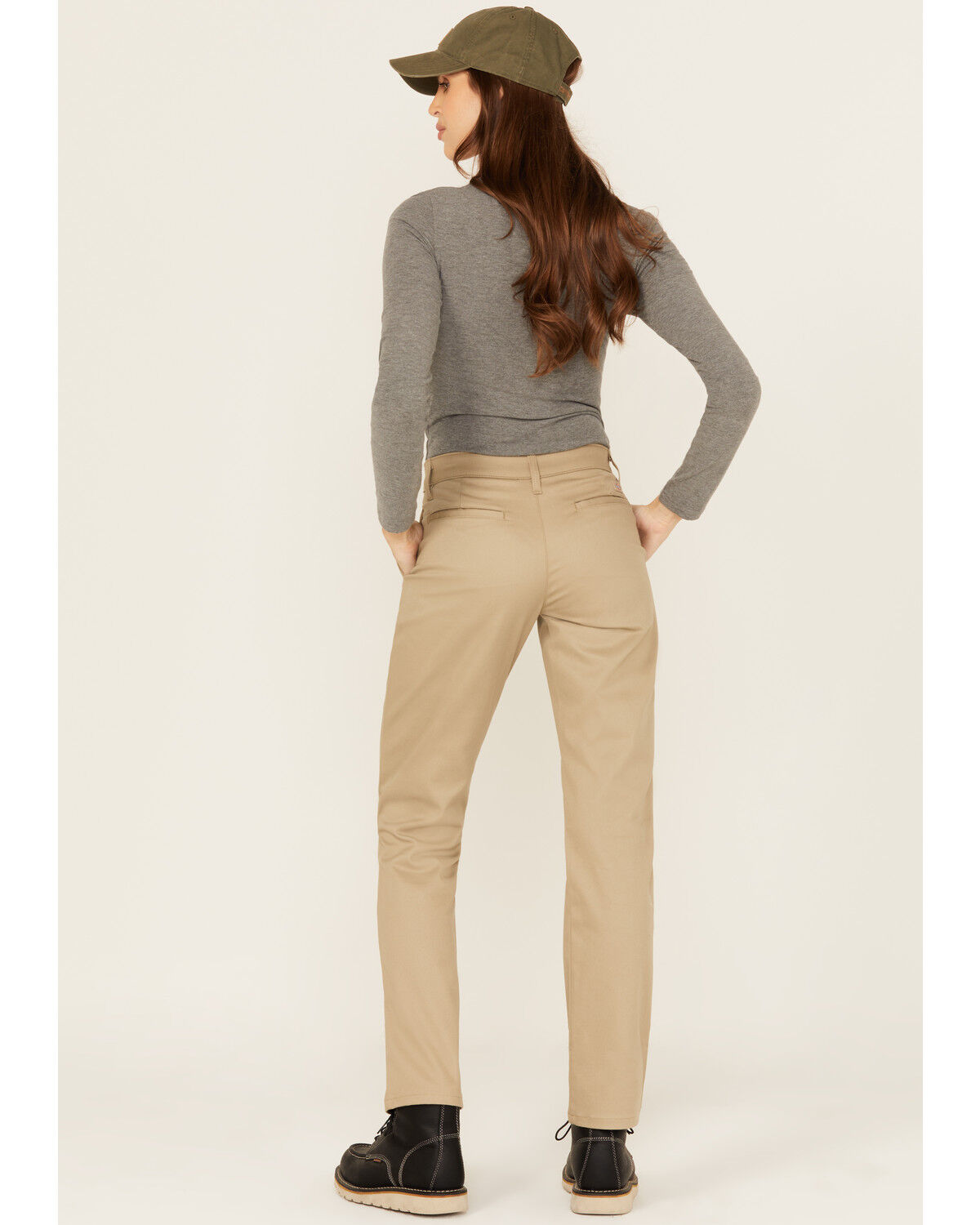 Dickies Women's Mid Rise Straight Stretch Twill Work Pants