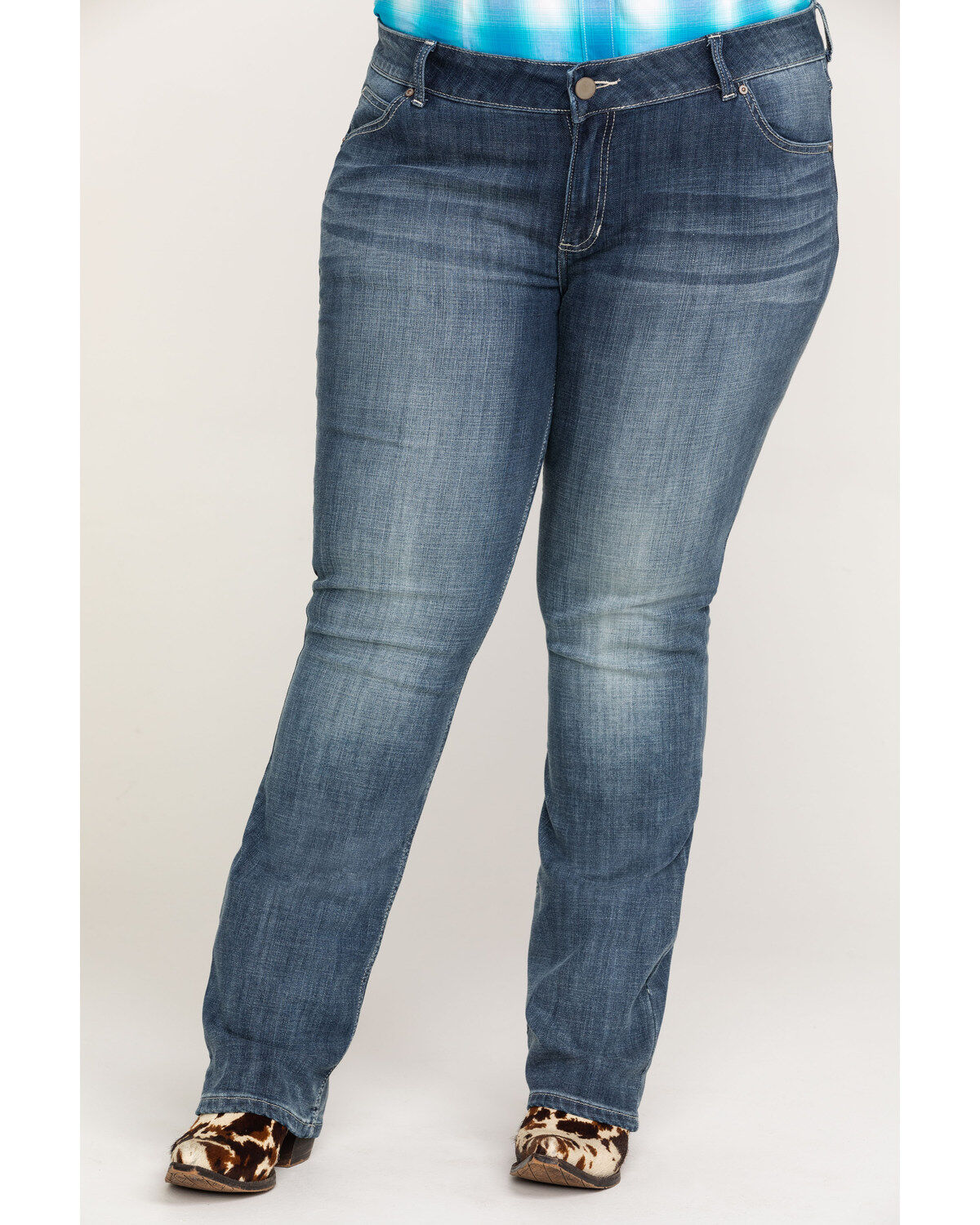 Wrangler Women's Straight Leg Jeans - Plus
