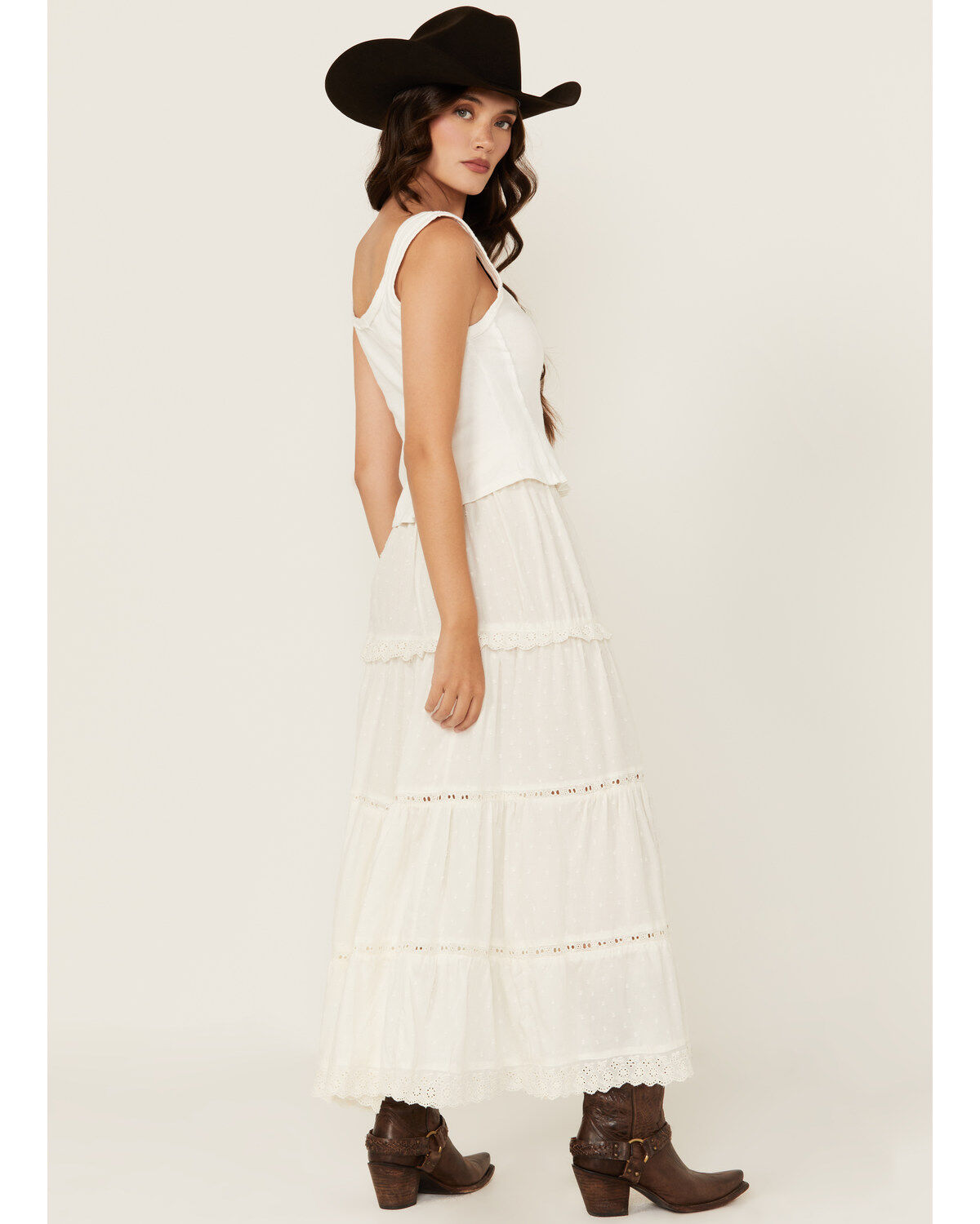 Angie Women's Tiered Midi Skirt