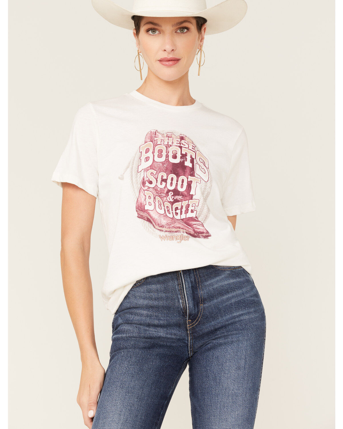 Wrangler Women's Boot Barn Exclusive These Boots Scoot & Boogie Short Sleeve Graphic Tee