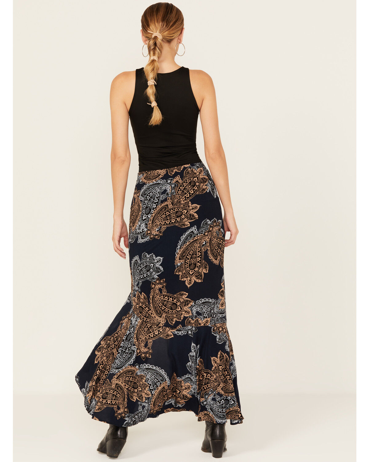 Shyanne Women's Printed Ruffle Slip Maxi Skirt