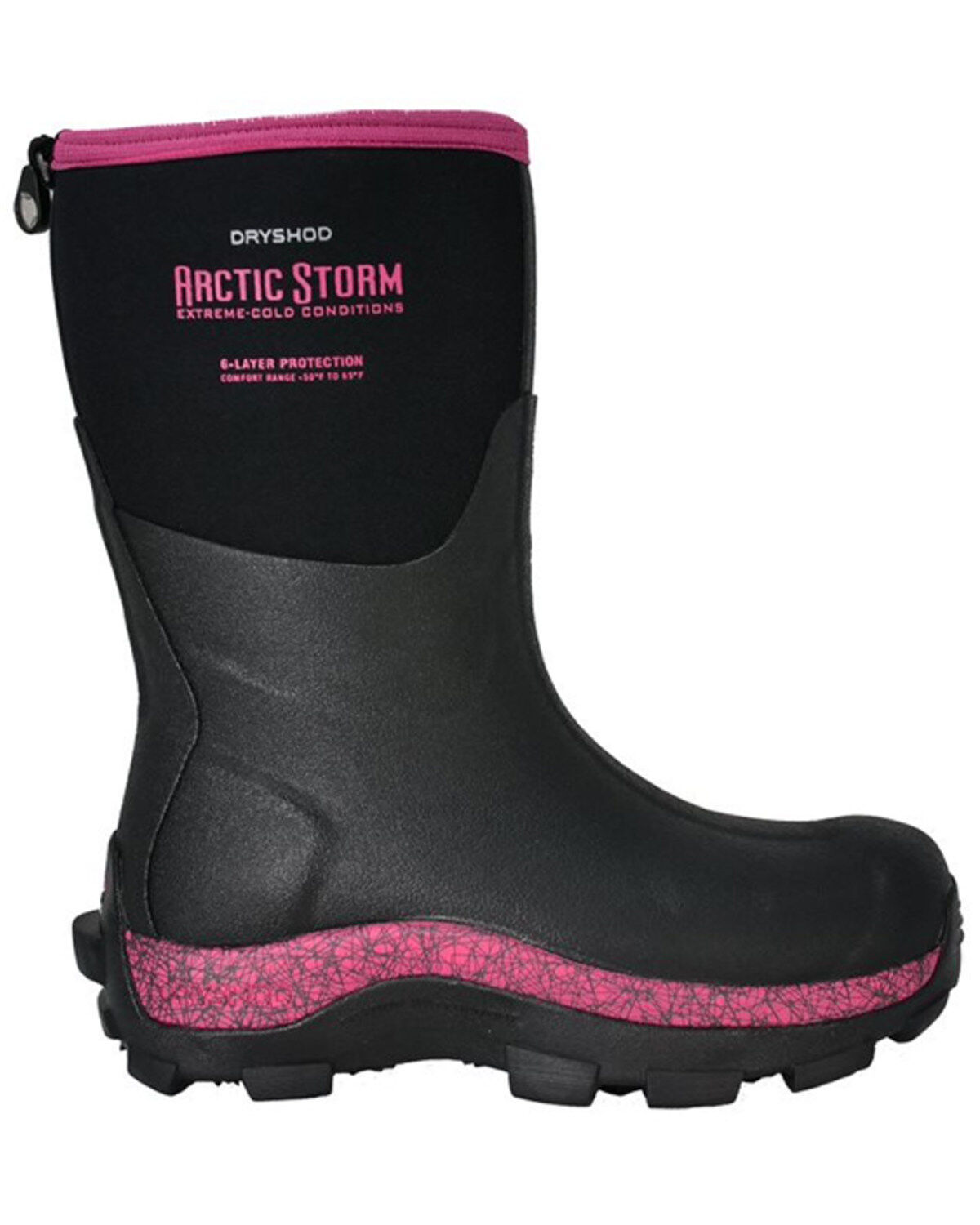 Dryshod Women's Pink Mid Arctic Storm Work Boots
