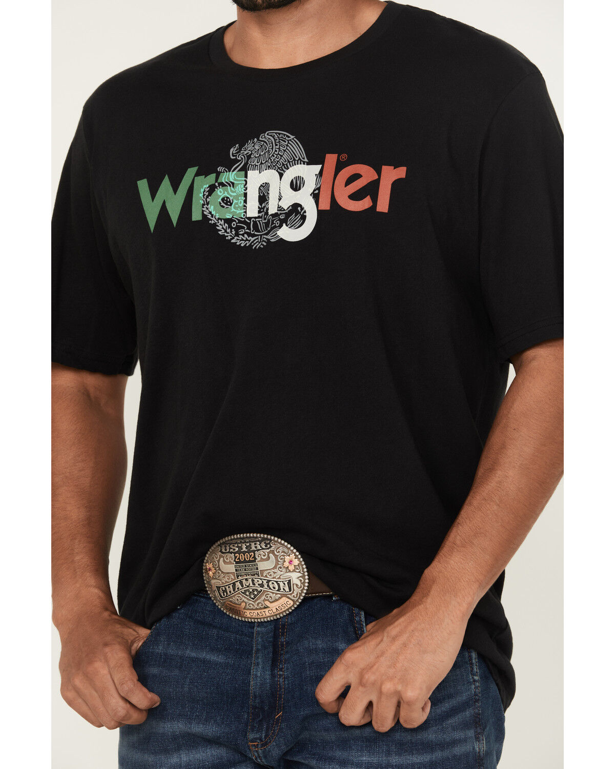 Wrangler Men's Mexico Logo Short Sleeve Graphic T-Shirt