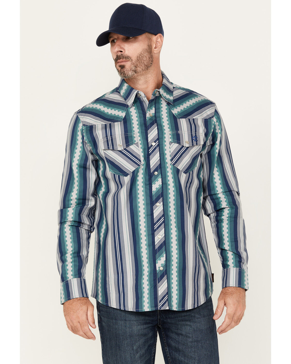 Cody James Men's FR Mesa Printed Long Sleeve Pearl Snap Western Work Shirt