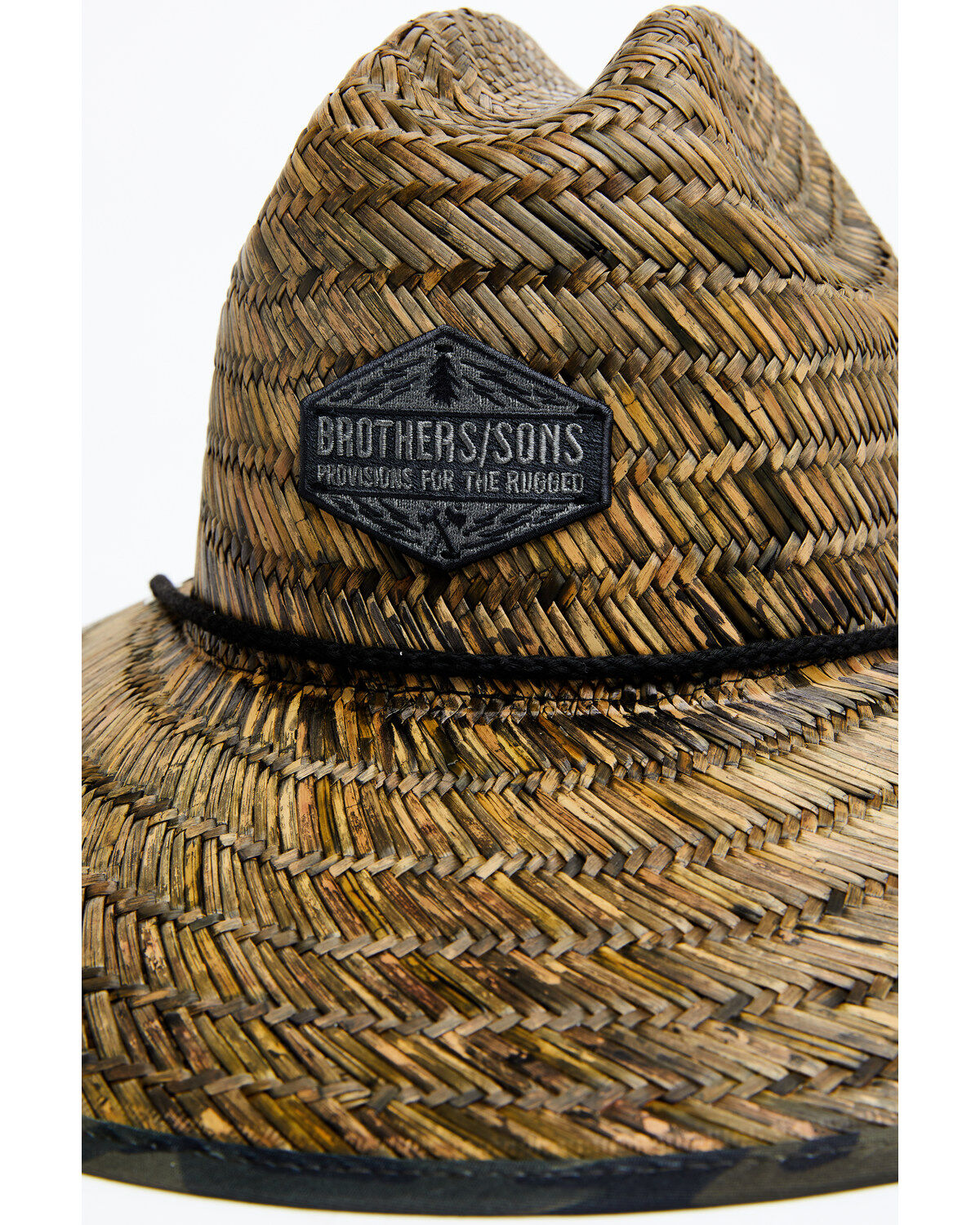 Brothers and Sons Men's Camo Print Straw Patch Lifeguard Sun Hat