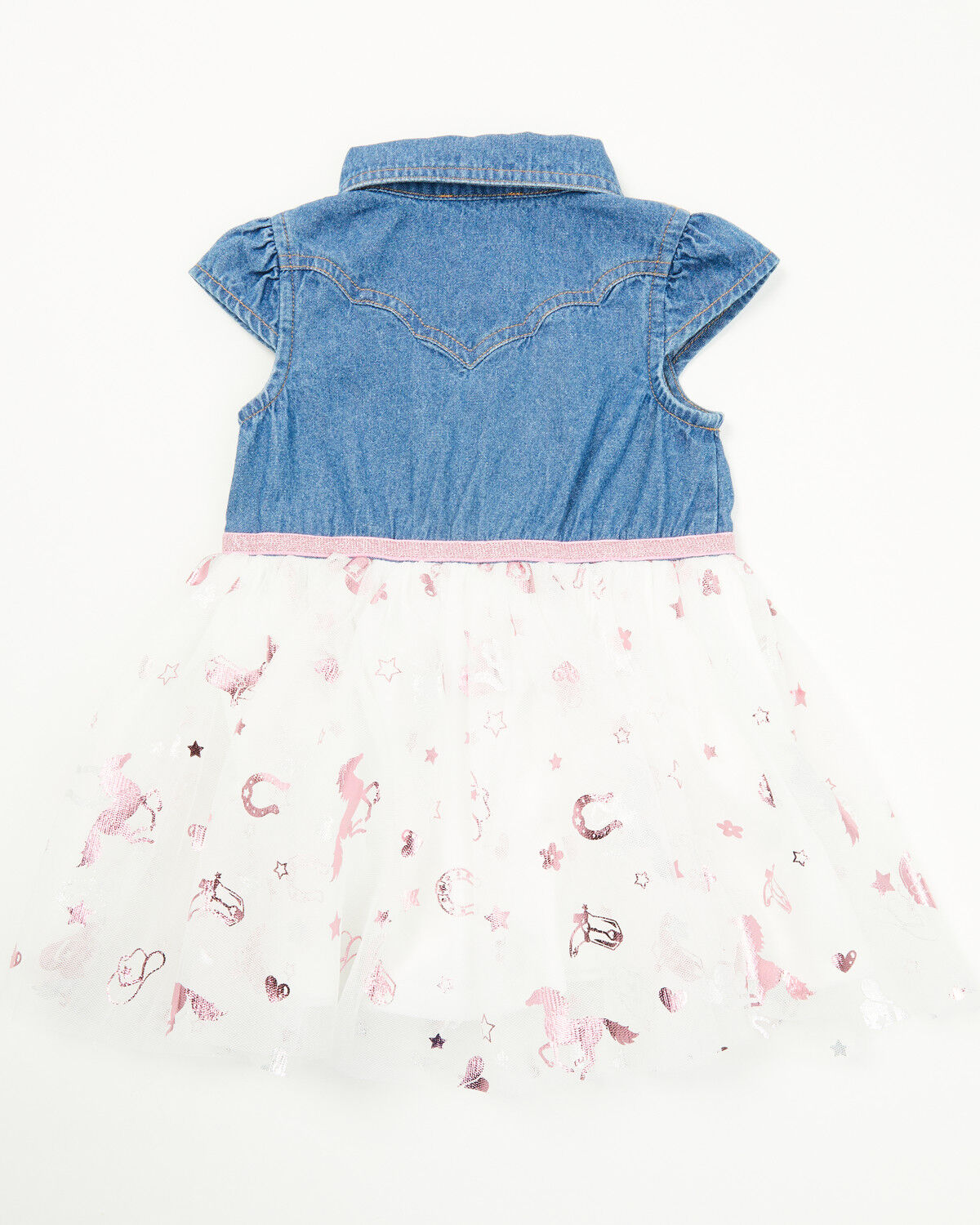Sugar California Infant Girls' Denim Western Yoke Rodeo Tutu Dress