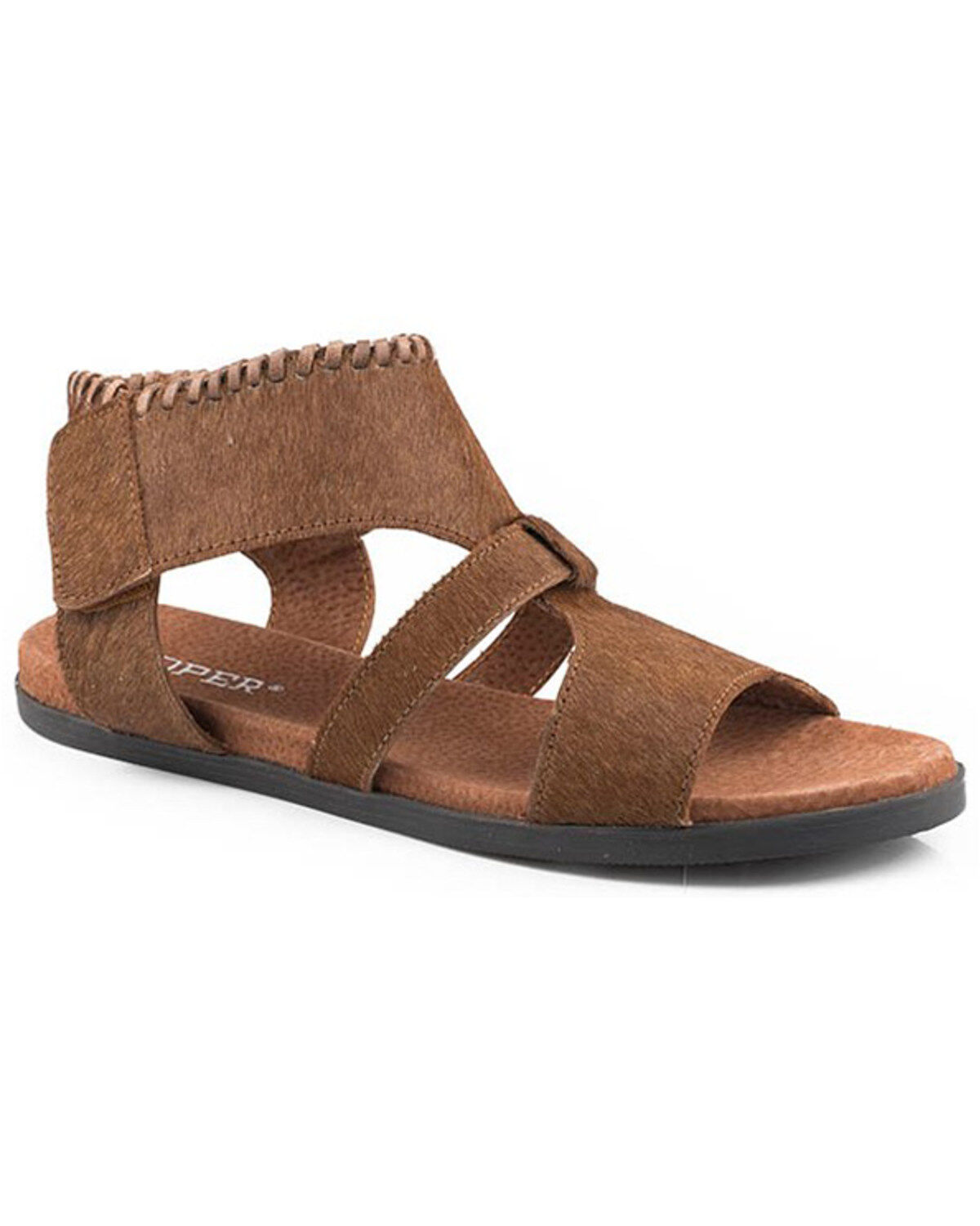 Roper Women's Free Spirit Hair-On Hide Leather Sandals