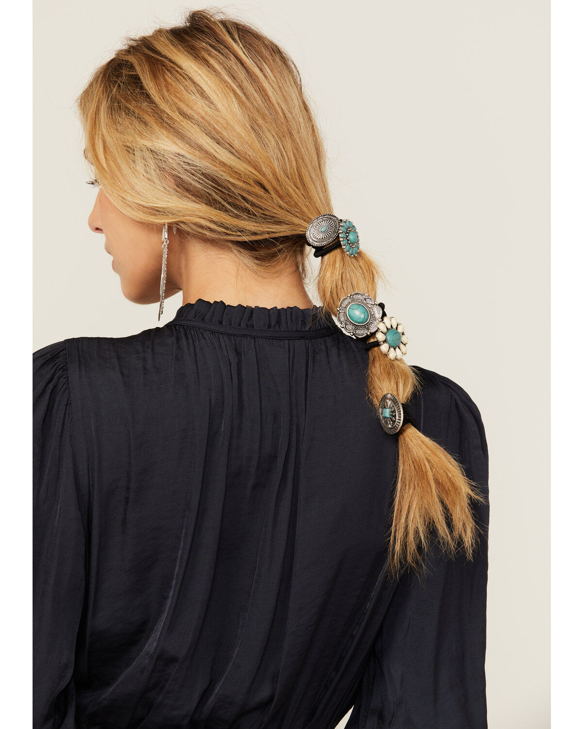 Shyanne Women's Concho Hair Tie Set - 5 Piece