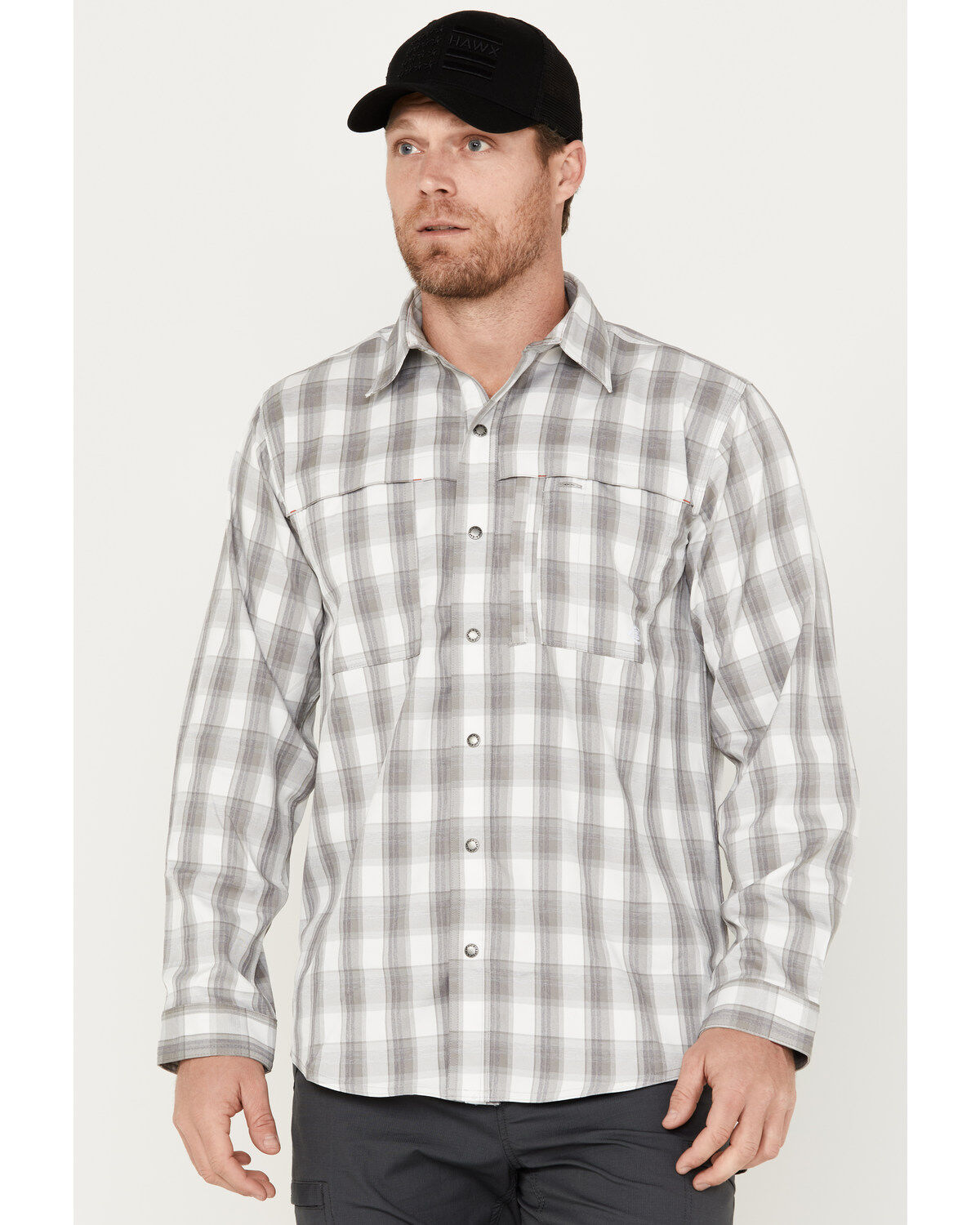 Dickies Men's Temp IQ Plaid Long Sleeve Western Snap Work Shirt
