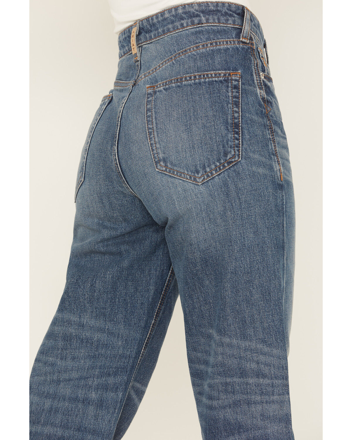 Ariat Women's R.E.A.L. Dark Wash Ultra High Rise Tomboy Relaxed Straight Denim Jeans