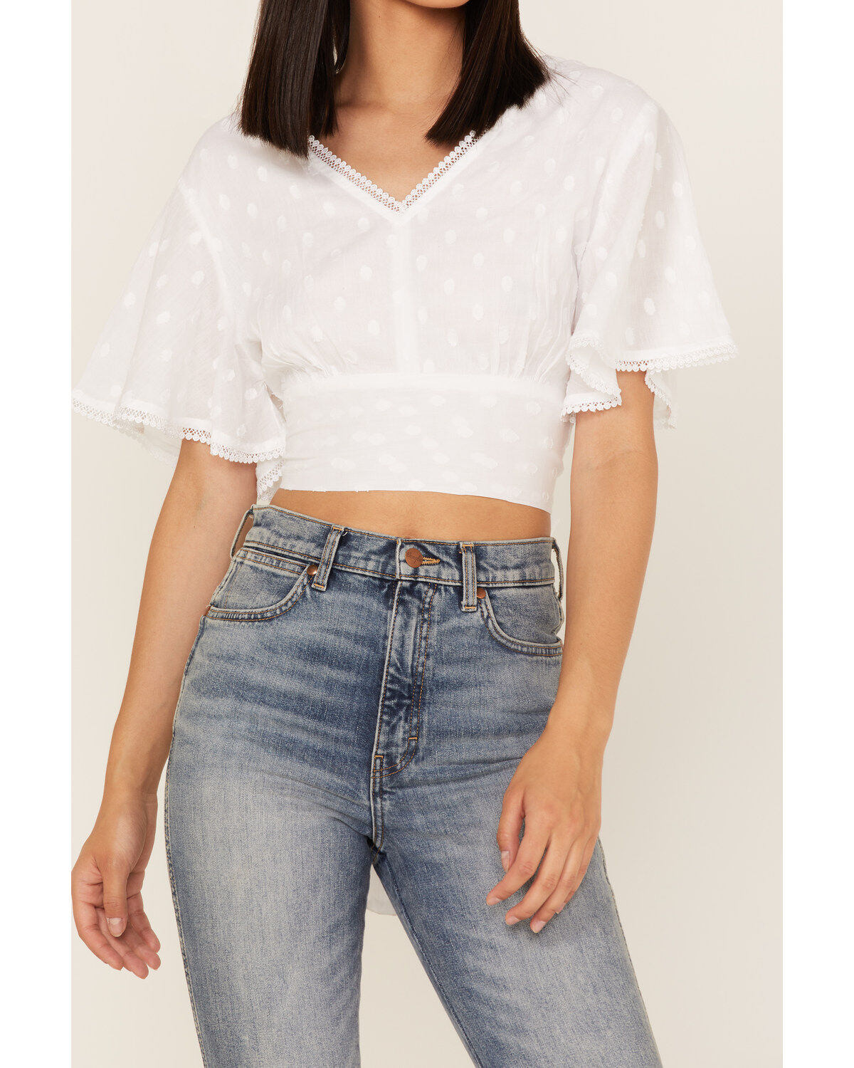 Talisman Women's Venus Swiss Dot Crop Top