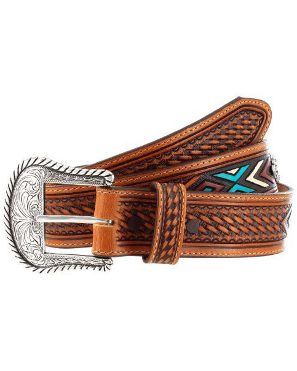 Justin Men's Sierra Sunrise Leather Belt