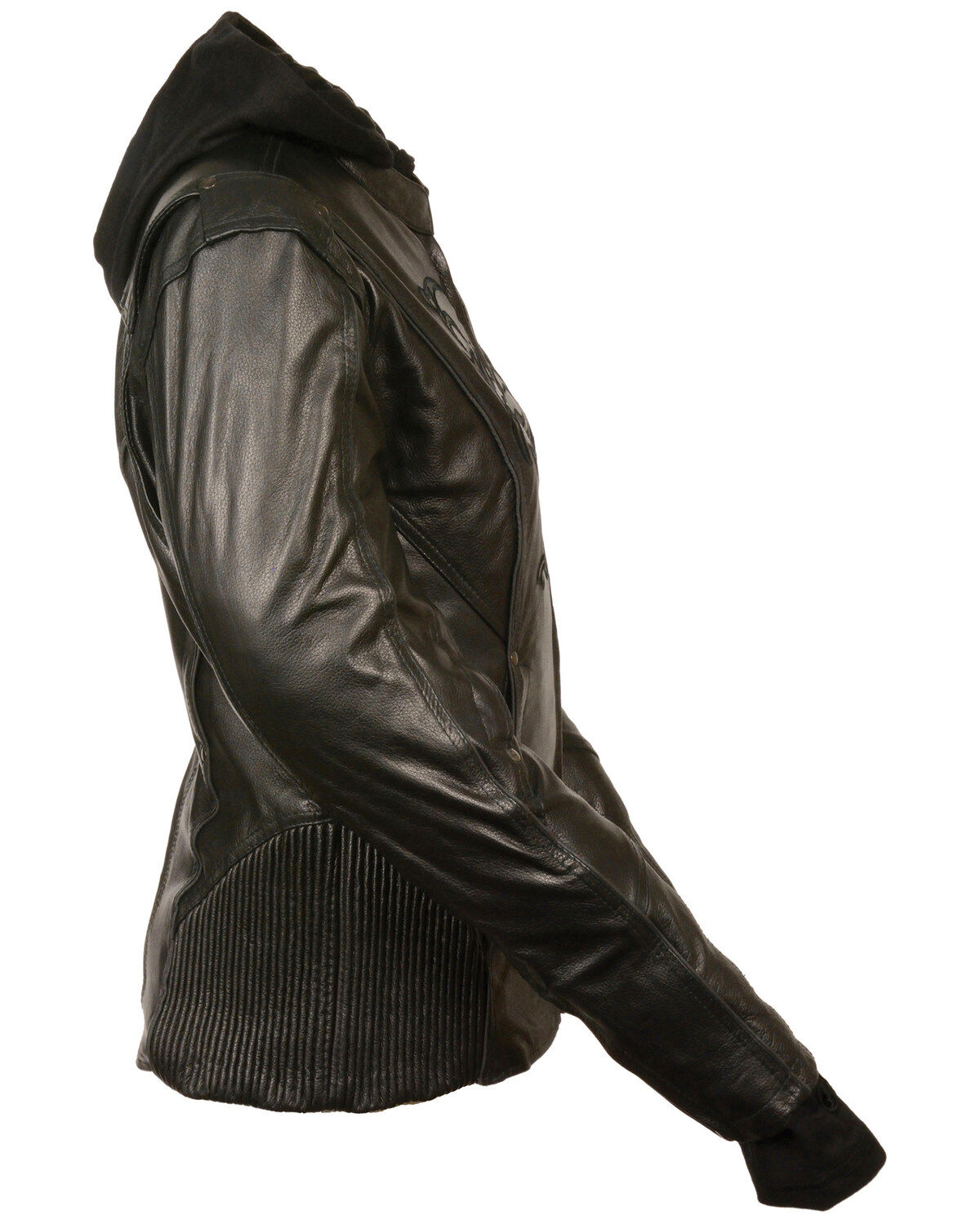 Milwaukee Leather Women's 3/4 Leather Jacket With Reflective Tribal Detail - 4X