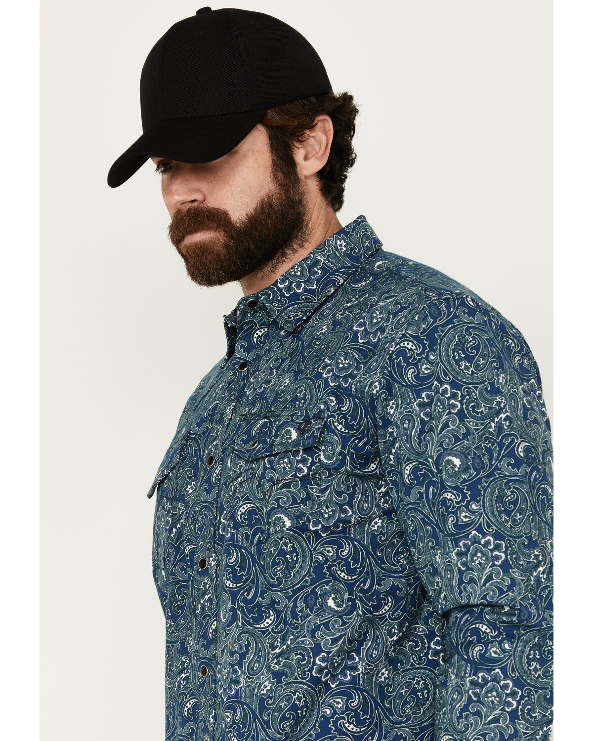 Cody James Men's FR Printed Lightweight Long Sleeve Snap Western Work Shirt