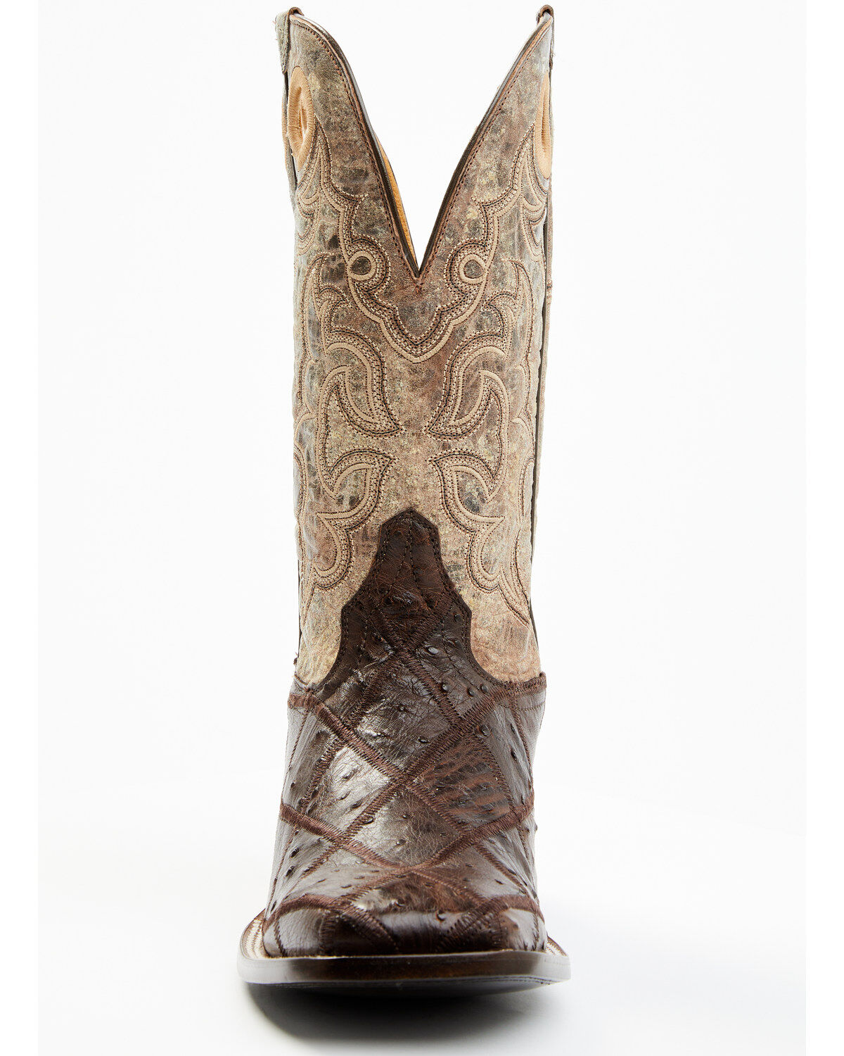 Cody James Men's Exotic Full Quill Ostrich Western Boots - Broad Square Toe