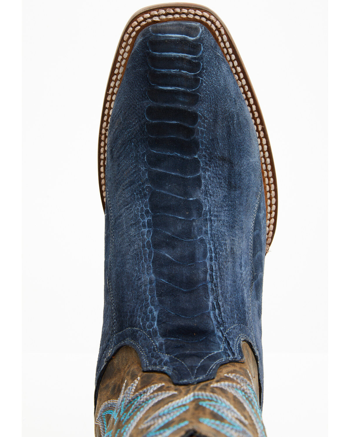 Dan Post Men's 11" Exotic Ostrich Leg Western Boots - Square Toe