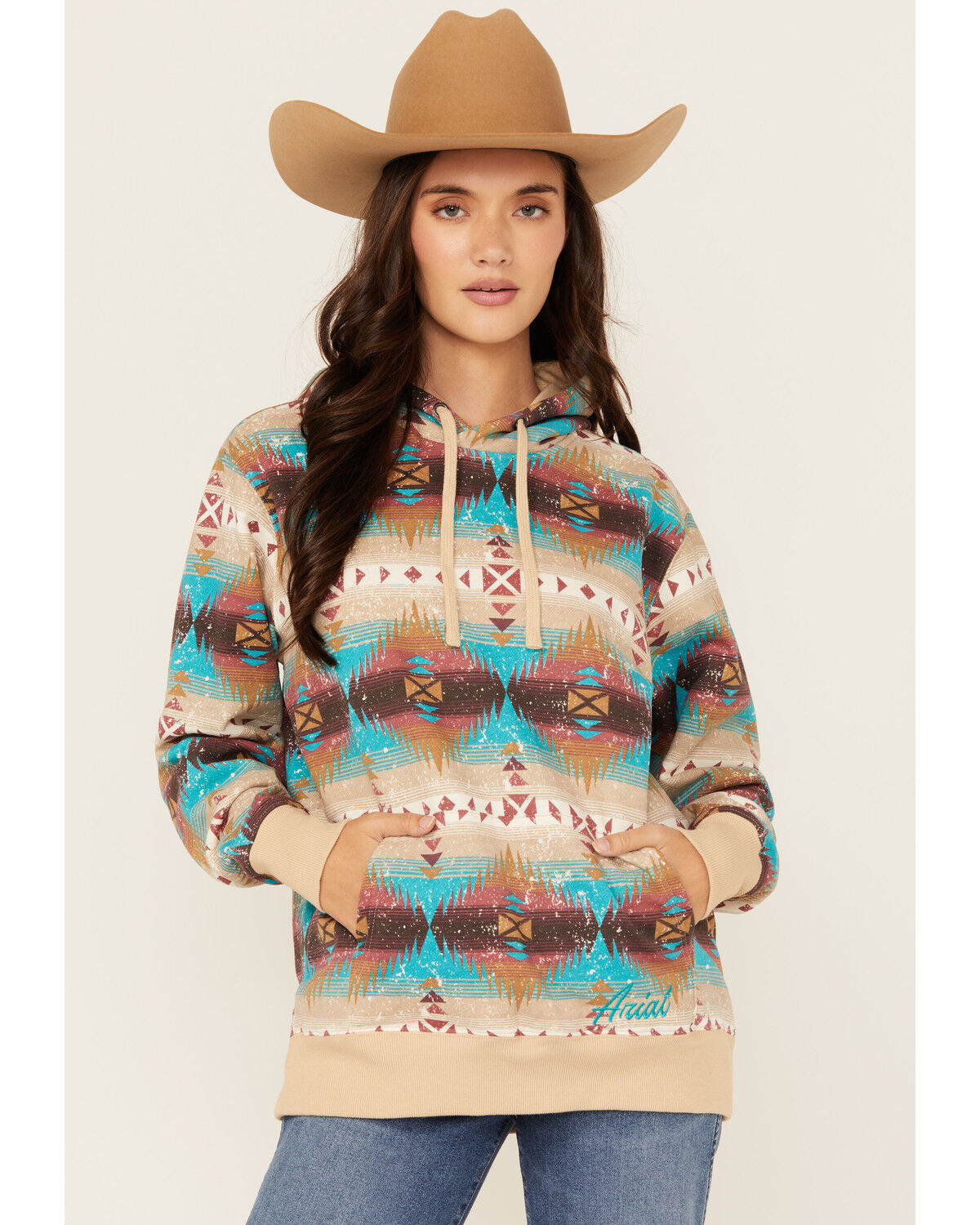Ariat Women's Boot Barn Exclusive Southwestern Print Logo Hoodie