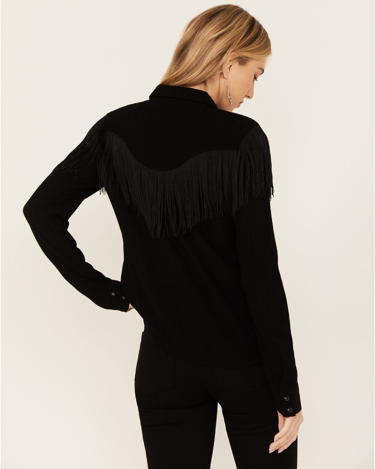 Idyllwind Women's Etta Fringe Western Yoke Long Sleeve Snap Shirt