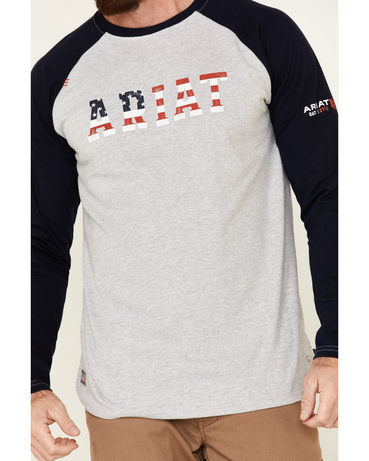 Ariat Men's FR Baseball Logo Crew Work Tee