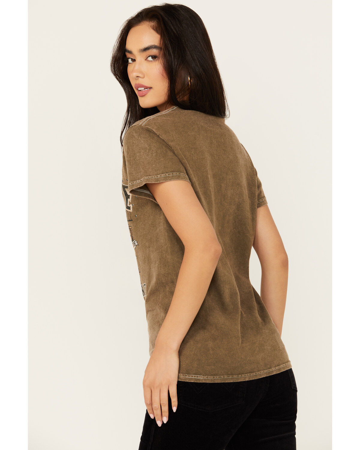 Youth in Revolt Women's Nashville Embellished Car Short Sleeve Graphic Tee