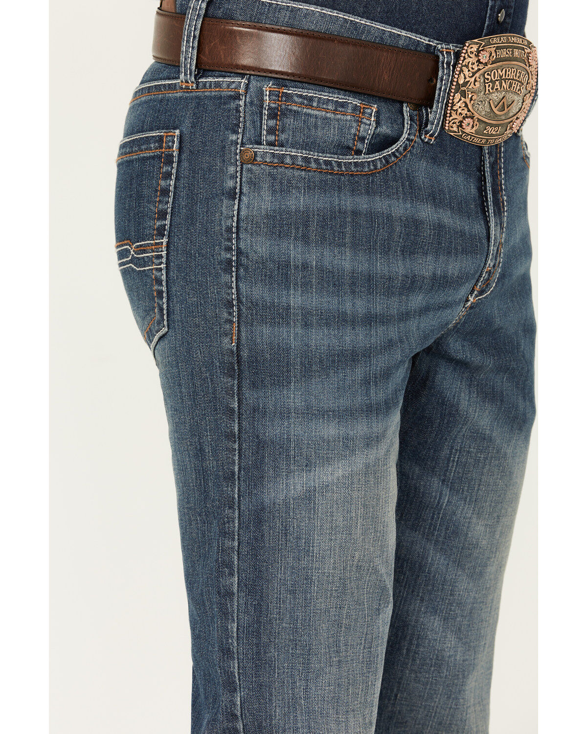 Cody James Men's Colton Medium Wash Relaxed Bootcut Stretch Denim Jeans