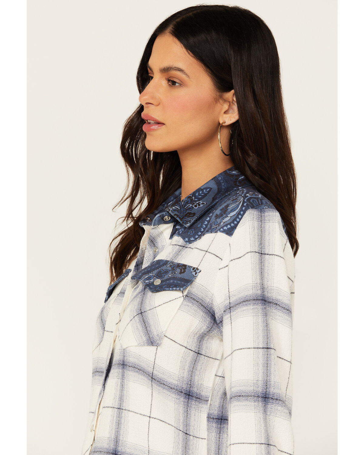 Idyllwind Women's Ethel Featherlight Plaid Print Long Sleeve Pearl Snap Western Shirt