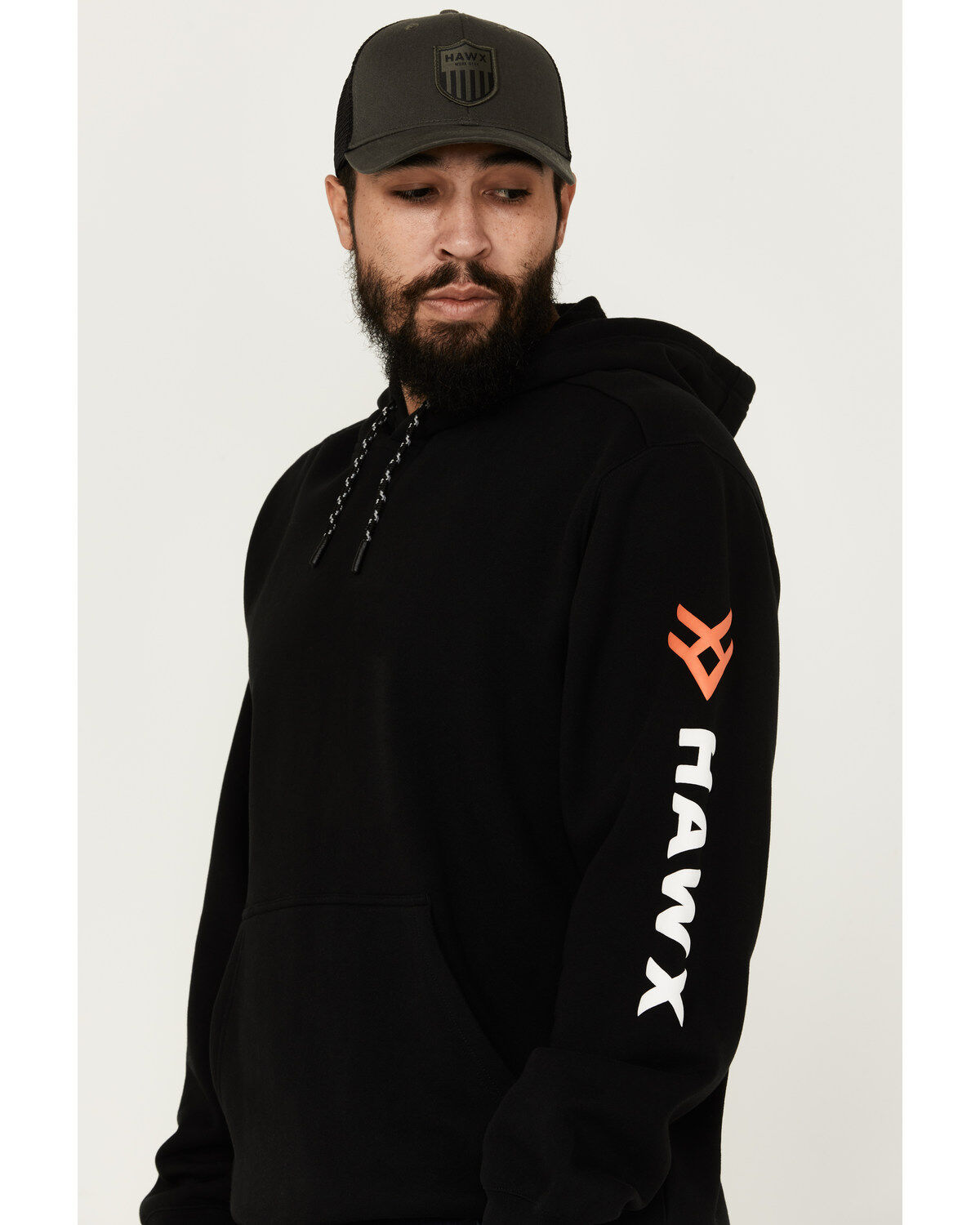Hawx Men's Logo Sleeve Hooded Sweatshirt - Big