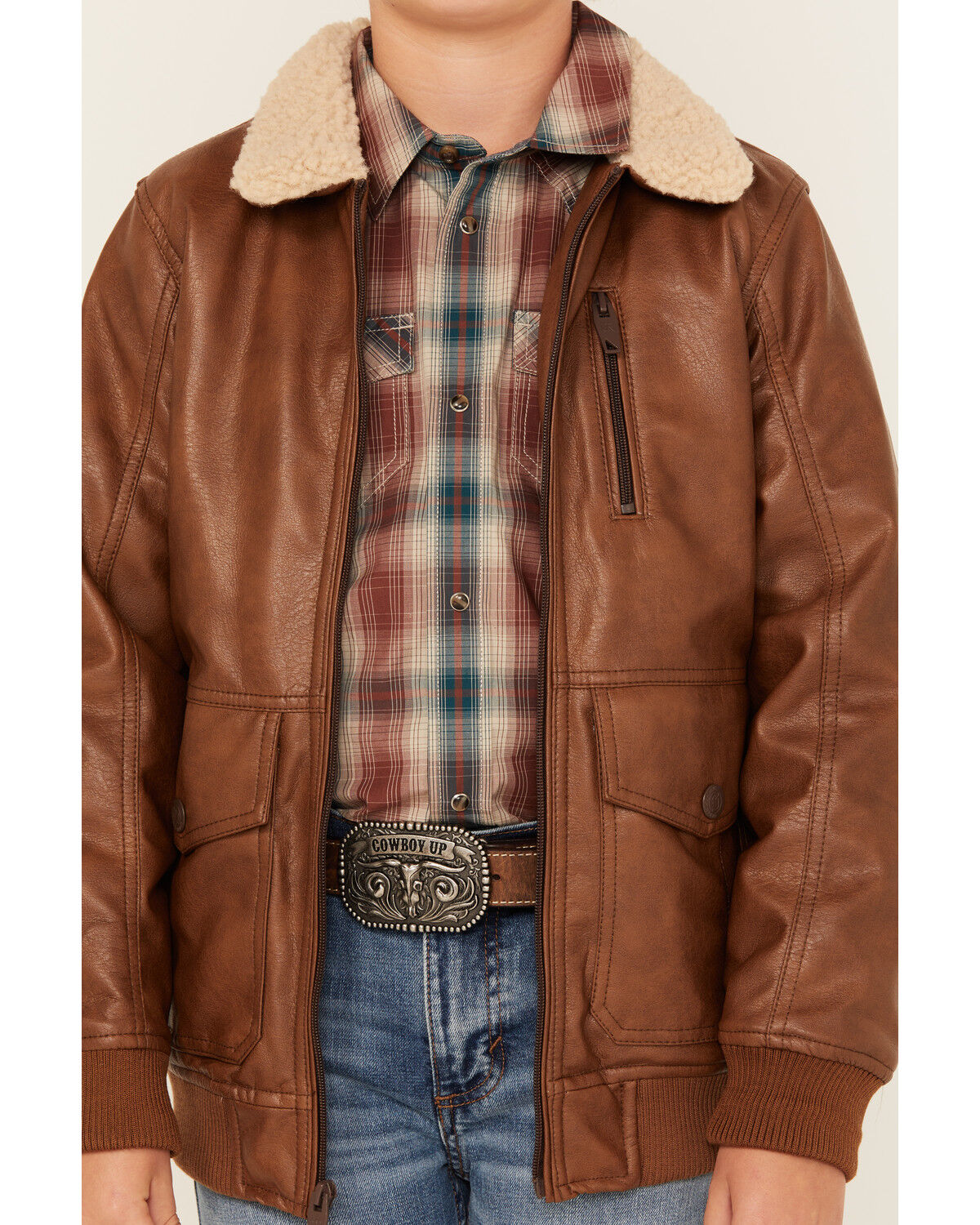 Urban Republic Little Boys' Faux Leather Bomber Jacket