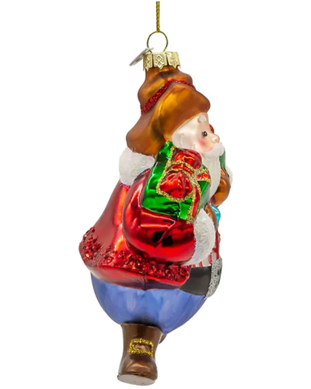 Kurt Adler Noble Gems® Glass Western Santa Ornament