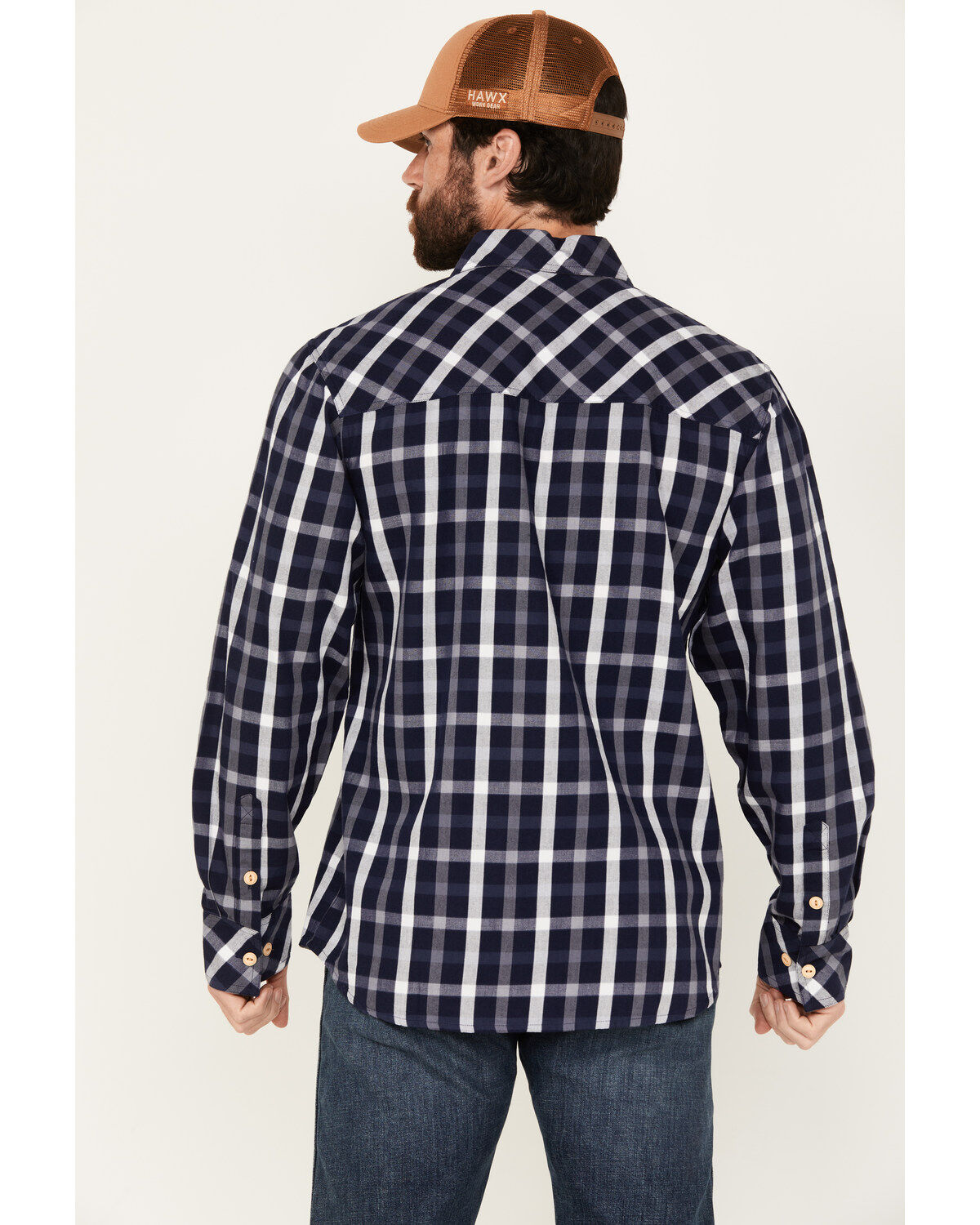 Resistol Men's Glacier Plaid Long Sleeve Button Down Shirt