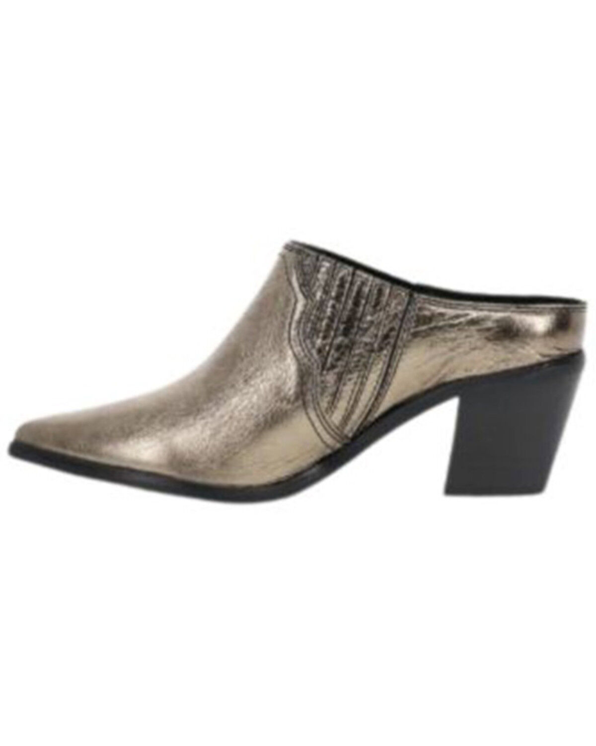 Frye Women's Sara Metallic Western Mules - Round Toe
