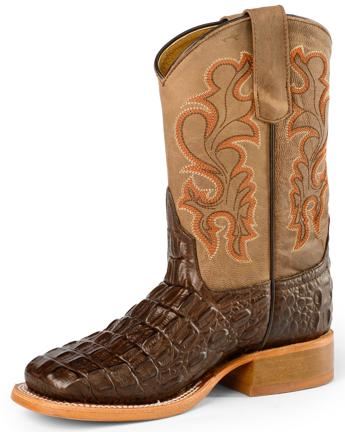 Horse Power Boys' Nile Croc Print Western Boots - Square Toe